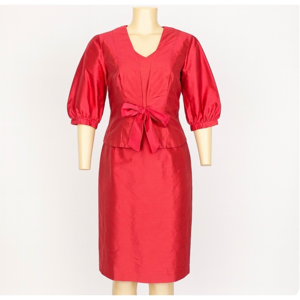 Talbots Petite Silk Twinset Women 6 Petite Pure Silk Vintage Mother of the Bride